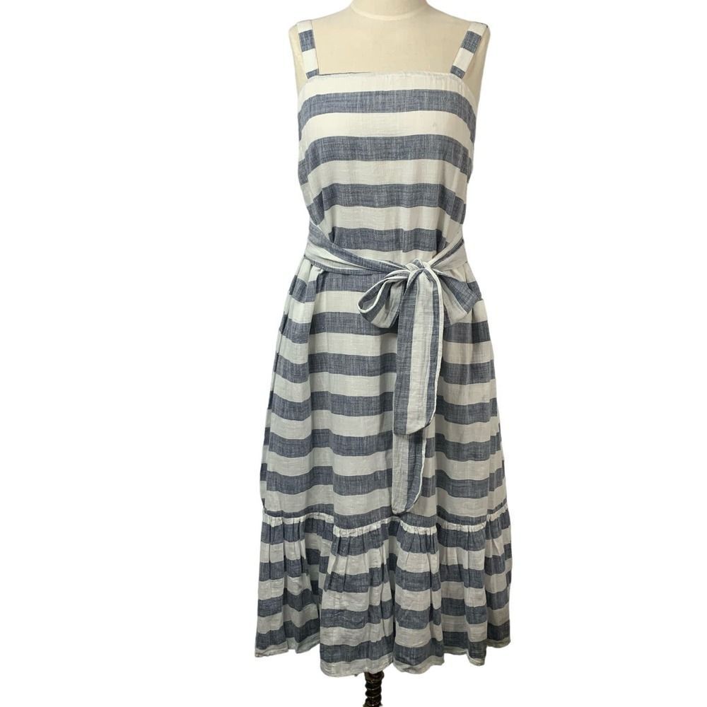 CHELSEA & THEODORE Women's Stripe Dress with Flounce Hem